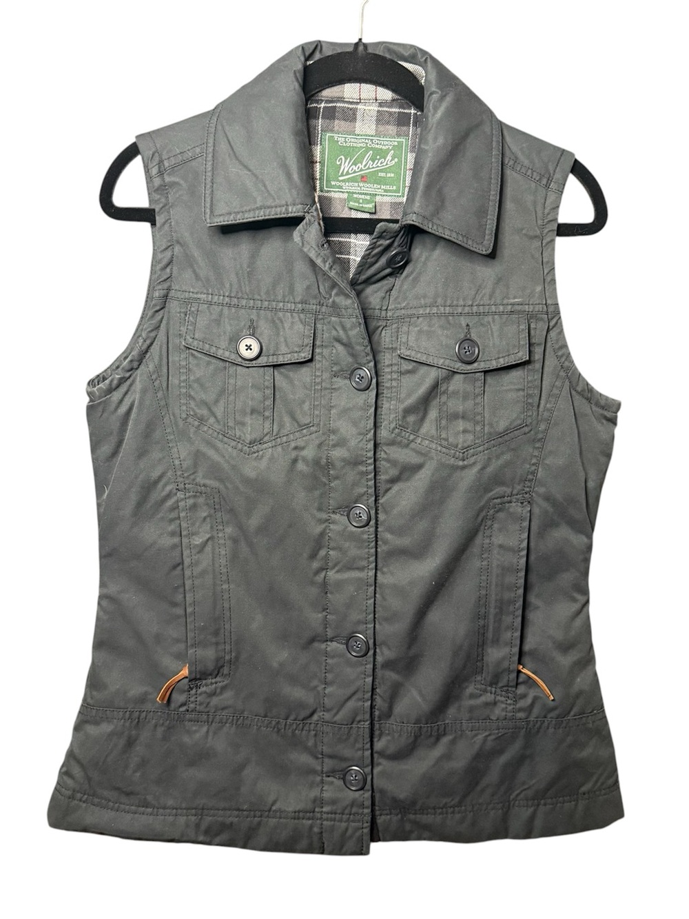 Woolrich Black Quilted-Lined Utility Vest